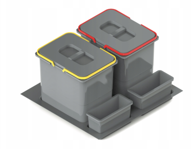 Kosz na śmieci, pojemnik na odpady Rejs PRAKTIKO 60 2x15l